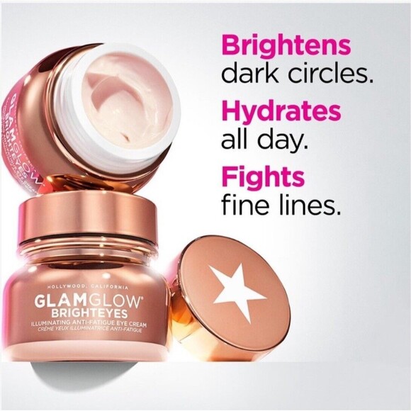 GLAMGLOW Brightmud Exfoliating Mask .5oz & 2Bright Eyes Eye Cream Samples Sealed - Picture 5 of 11